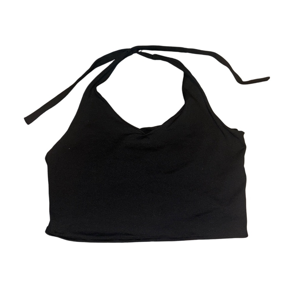 NWOT Hollister Black Tie Double Layer Halter Top